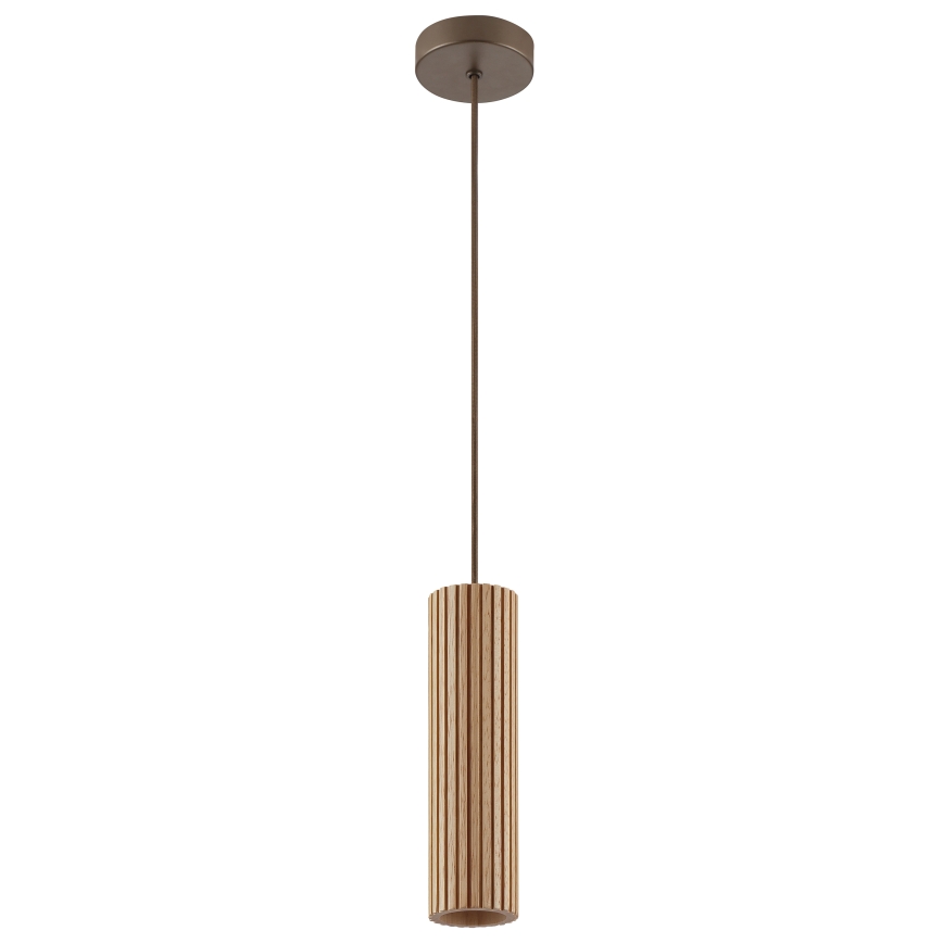 Brilliant - LAKEWOOD kábeles függeszték 1xGU10/10W/230V, Ø 10 cm, barna