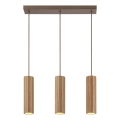 Brilliant - LAKEWOOD kábelre függesztett csillár 3xGU10/10W/230V, barna