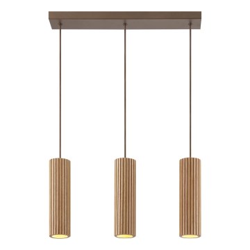 Brilliant - LAKEWOOD kábelre függesztett csillár 3xGU10/10W/230V, barna
