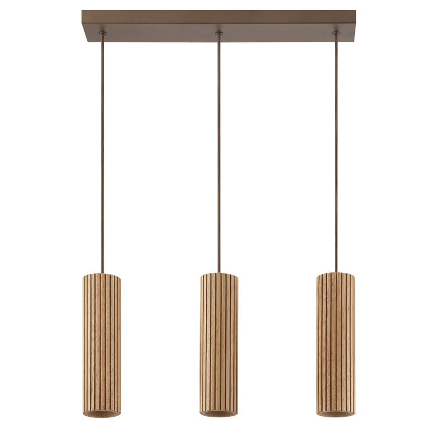 Brilliant - LAKEWOOD kábelre függesztett csillár 3xGU10/10W/230V, barna