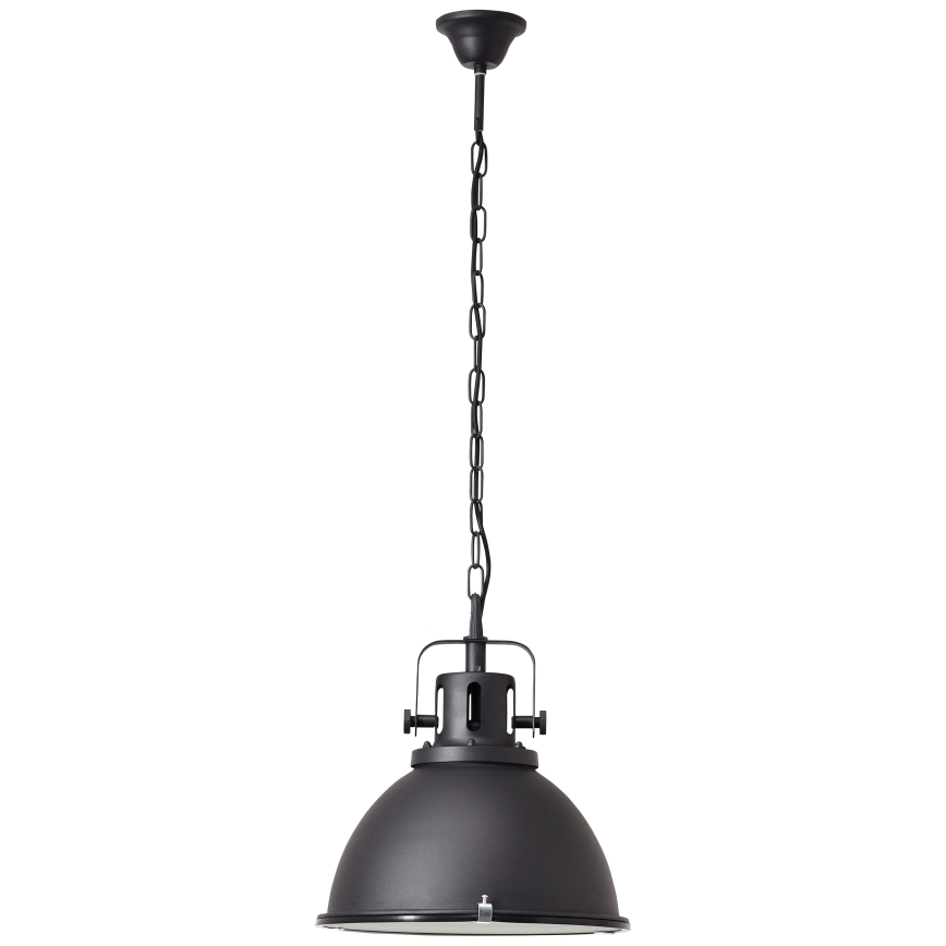 Brilliant - Láncos csillár JESPER GLAS 1xE27/60W/230V fekete