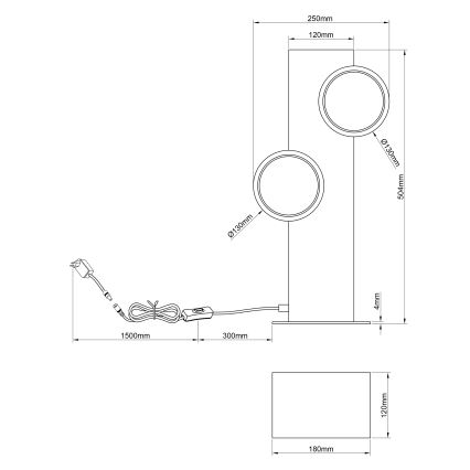 Brilliant - LED Asztali lámpa CHEESY LED/12W/230V fenyő