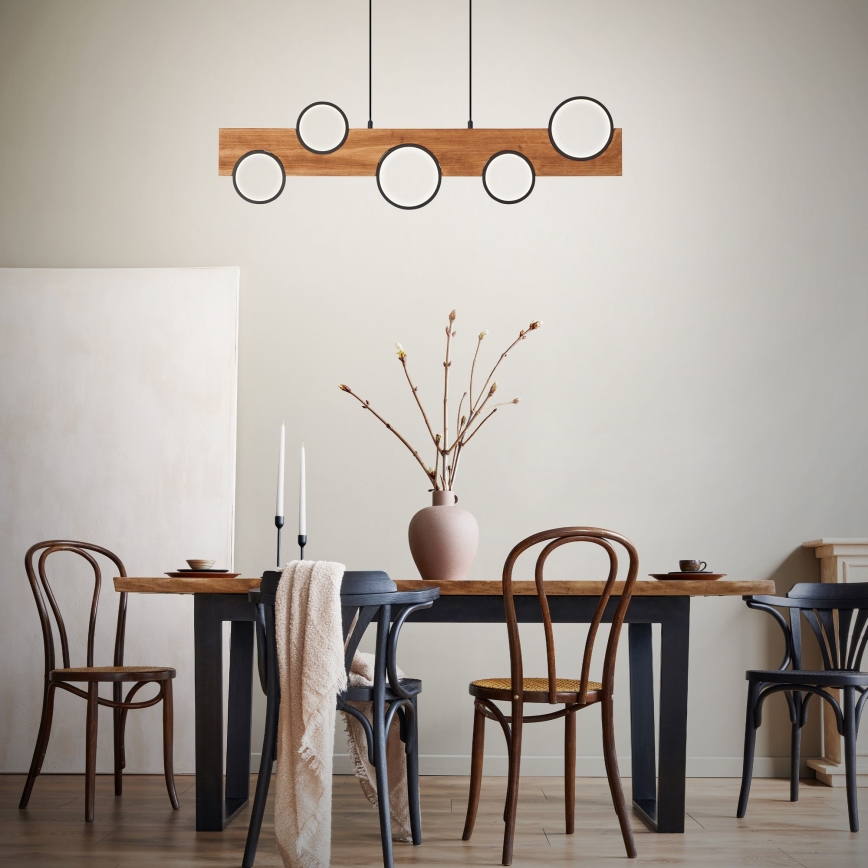 Brilliant - LED Csillár zsinóron CHEESY LED/34W/230V fenyő