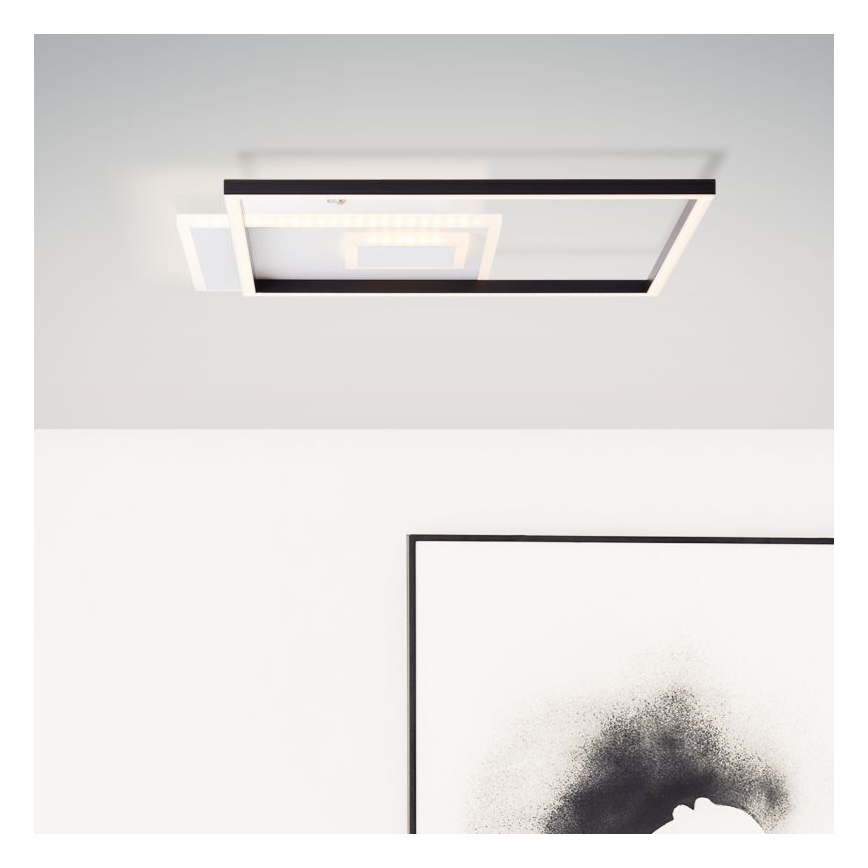 Brilliant - LED Dimmelhető mennyezeti lámpa IORGO LED/40W/230V 3000K 43,5x43,5 cm fehér/fekete