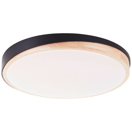 Brilliant - LED Dimmelhető mennyezeti lámpa BAARLO LED/36W/230V 3000-6500K átm. 50 cm fekete/Gumifüge + távirányítás