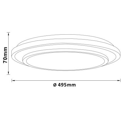 Brilliant - LED Dimmelhető mennyezeti lámpa LUCIANO LED/40W/230V 3000-6500K + távirányítás
