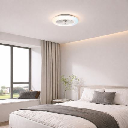 Brilliant - LED dimmelhető mennyezeti lámpa ventilátorral MONTERO LED/20W/230V 2700-6500K átm. 42 cm fehér + távirányító