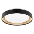 Brilliant - LED dimmelhető mennyezeti lámpa WALDO LED/24W/230V 3000–6500K Ø 38,5 cm fekete/arany + távirányító
