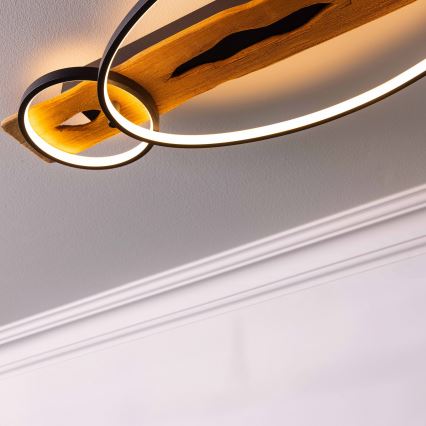 Brilliant - LED fényerőszabályozható mennyezeti lámpa PIRUS LED/30W/230V 30x70 cm gumifa