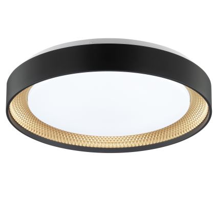 Brilliant - LED dimmelhető mennyezeti lámpa WALDO LED/24W/230V 3000–6500K Ø 38,5 cm fekete/arany + távirányító
