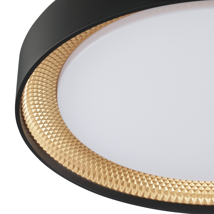 Brilliant - LED dimmelhető mennyezeti lámpa WALDO LED/24W/230V 3000–6500K Ø 38,5 cm fekete/arany + távirányító