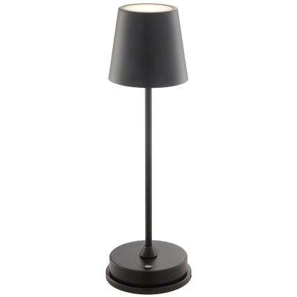 Brilliant - LED-es, fényerőszabályozható, újratölthető, érintésvezérlésű kültéri asztali lámpa ELORA LED/2,5W/5V 2700K 2600 mAh IP44 fekete