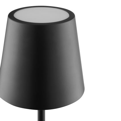 Brilliant - LED-es, fényerőszabályozható, újratölthető, érintésvezérlésű kültéri asztali lámpa ELORA LED/2,5W/5V 2700K 2600 mAh IP44 fekete