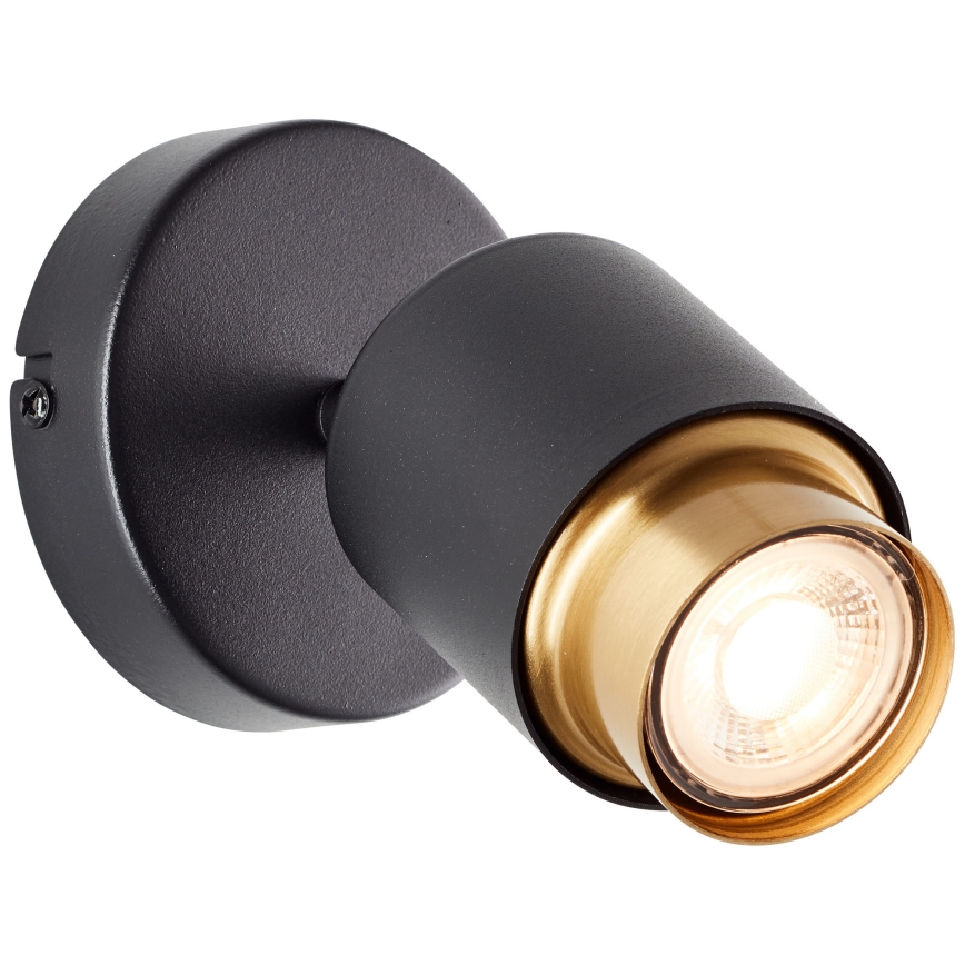Brilliant - LED fali spotlámpa COVELO 1xGU10/5W/230V fekete/arany