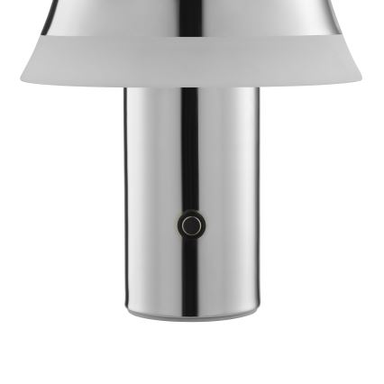 Brilliant - LED Fényerőszabályozható újratölthető érintésvezérelt asztali lámpa KINICH LED/2,5W/5V 2700K 2600 mAh fényes króm