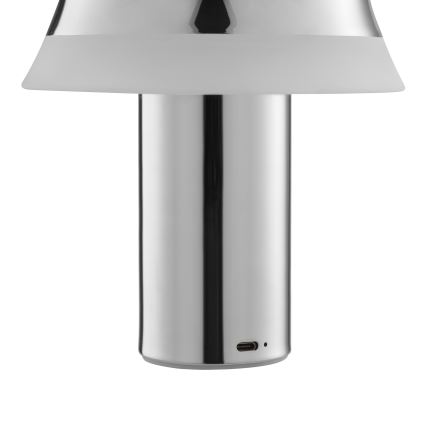 Brilliant - LED Fényerőszabályozható újratölthető érintésvezérelt asztali lámpa KINICH LED/2,5W/5V 2700K 2600 mAh fényes króm