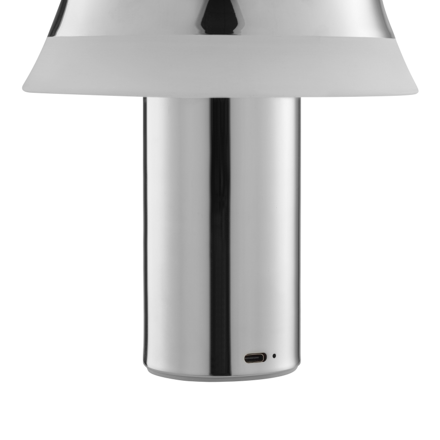 Brilliant - LED Fényerőszabályozható újratölthető érintésvezérelt asztali lámpa KINICH LED/2,5W/5V 2700K 2600 mAh fényes króm