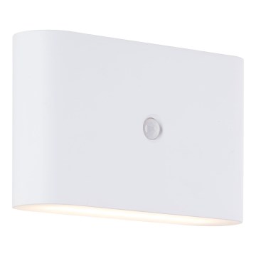 Brilliant - LED kültéri tölthető fali lámpa mozgásérzékelővel XINO LED/3W/5V 3600 mAh IP44 fehér