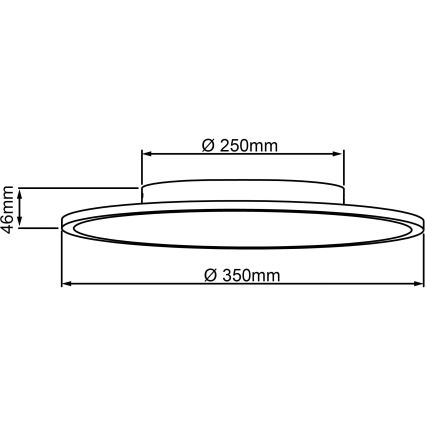 Brilliant - LED Mennyezeti lámpa BUFFI LED/24W/230V átm. 35 cm 2700K