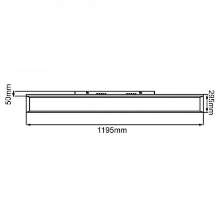 Brilliant - LED Mennyezeti lámpa BUFFI LED/40W/230V 29,5x119,5  cm 2700K