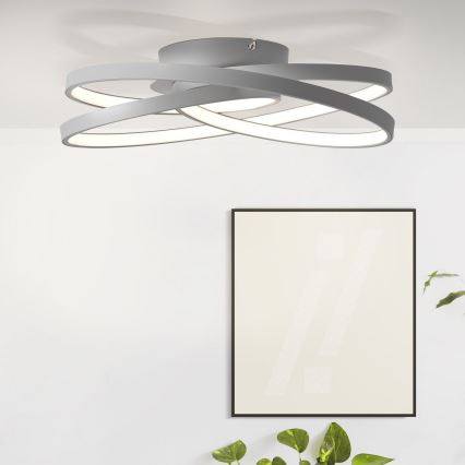 Brilliant - LED Mennyezeti lámpa LABYRINTH LED/40W/230V átm. 39,5 cm szürke