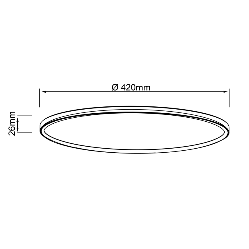 Brilliant - LED mennyezeti lámpa MILTON LED/24W/230V, átmérő 42 cm, fehér