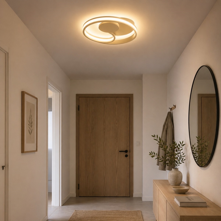 Brilliant - LED mennyezeti lámpatest REVOLA LED/33W/230V 3000/4000/6500K, átmérő 40 cm, bézs