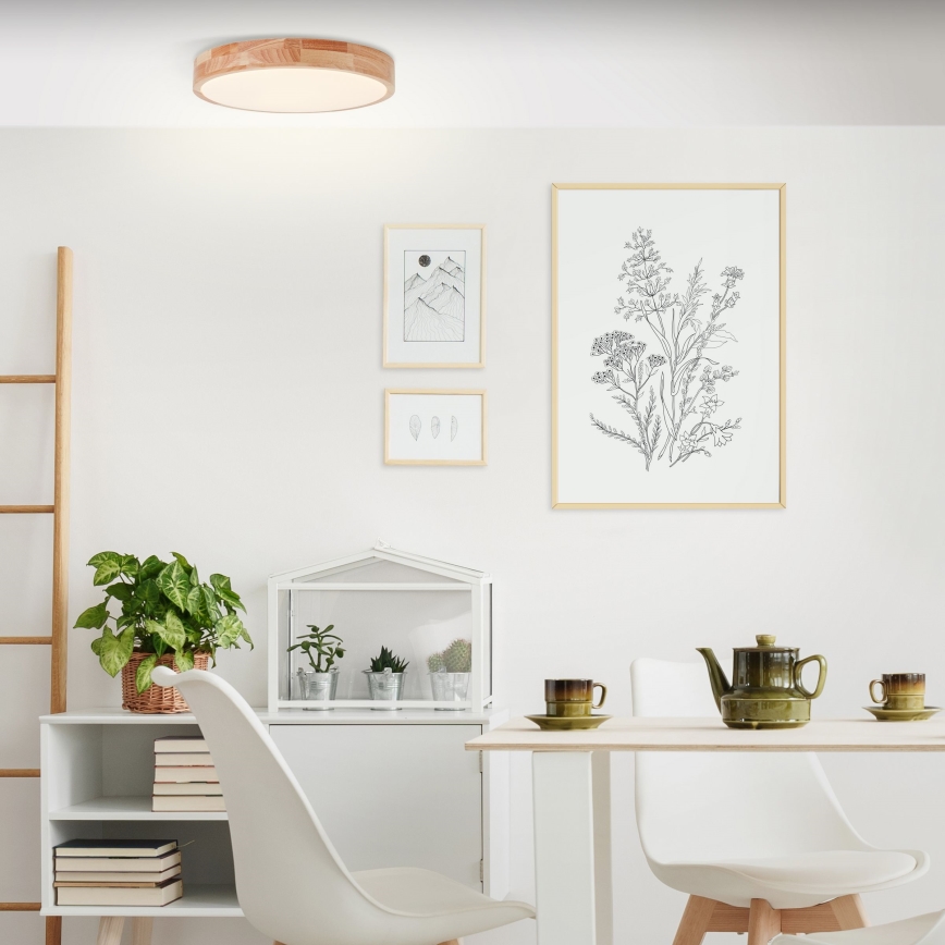 Brilliant - LED mennyezeti lámpa SLIMLINE LED/22W/230V Ø 39 cm kaucsukfa