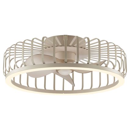 Brilliant - Fényerőszabályozható mennyezeti lámpa ventilátorral CAPO LED/36W/230V 2700-6500K átm. 48 cm bézs + távirányítóval