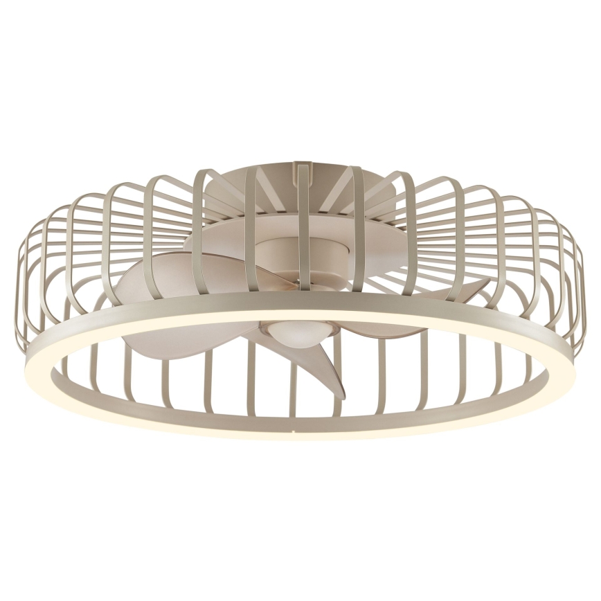 Brilliant - Fényerőszabályozható mennyezeti lámpa ventilátorral CAPO LED/36W/230V 2700-6500K átm. 48 cm bézs + távirányítóval