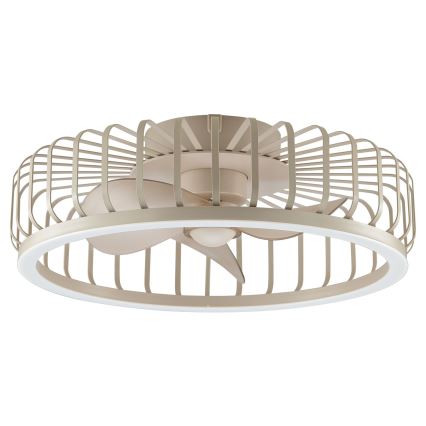 Brilliant - Fényerőszabályozható mennyezeti lámpa ventilátorral CAPO LED/36W/230V 2700-6500K átm. 48 cm bézs + távirányítóval