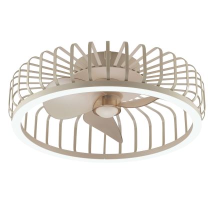 Brilliant - Fényerőszabályozható mennyezeti lámpa ventilátorral CAPO LED/36W/230V 2700-6500K átm. 48 cm bézs + távirányítóval