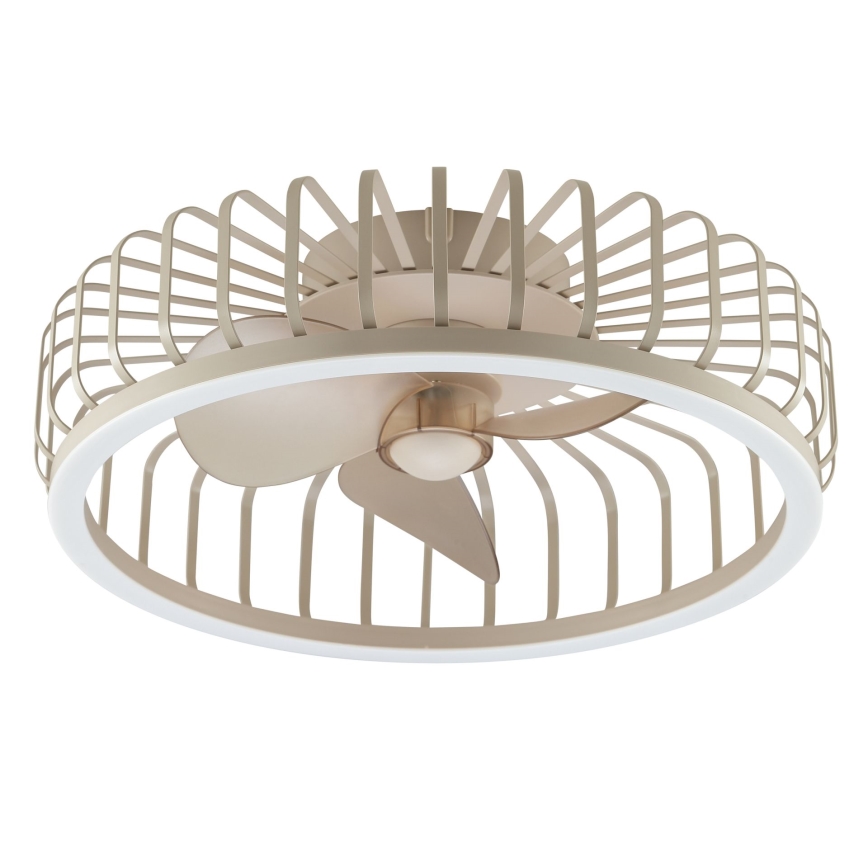 Brilliant - Fényerőszabályozható mennyezeti lámpa ventilátorral CAPO LED/36W/230V 2700-6500K átm. 48 cm bézs + távirányítóval