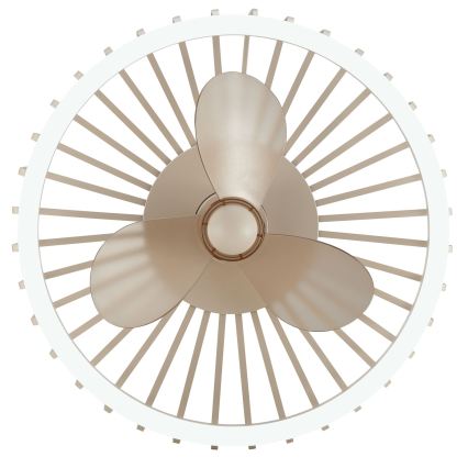 Brilliant - Fényerőszabályozható mennyezeti lámpa ventilátorral CAPO LED/36W/230V 2700-6500K átm. 48 cm bézs + távirányítóval