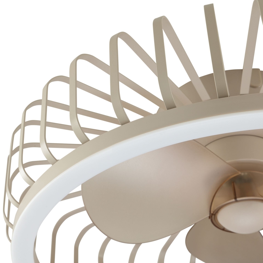 Brilliant - Fényerőszabályozható mennyezeti lámpa ventilátorral CAPO LED/36W/230V 2700-6500K átm. 48 cm bézs + távirányítóval