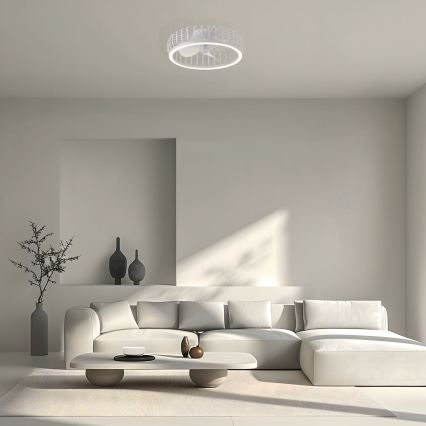 Brilliant - CAPO LED dimmelhető mennyezeti lámpa ventilátorral LED/36W/230V 2700-6500K átm. 48 cm fehér + távirányító