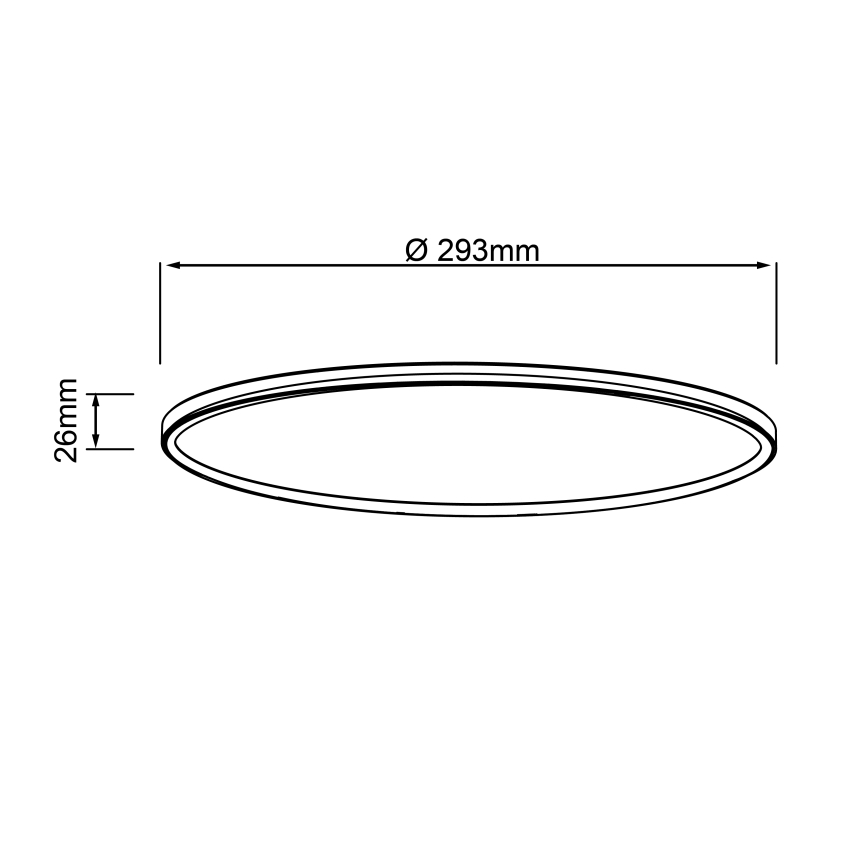Brilliant - LED mennyezeti lámpatest MILTON LED/18W/230V átm. 29,3 cm fekete