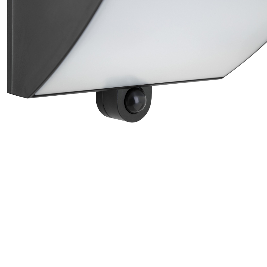 Brilliant - SIERRA LED napelemes fali lámpa érzékelővel 6W/3,7V 2700/4000/6500K 2000 mAh IP54 fekete