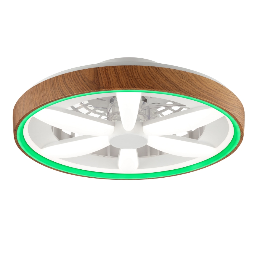 Brilliant - LED RGBW Dimmelhető mennyezeti ventilátor GAIANO LED/24W/230V 2700-6500K átm. 48 cm barna + távirányítás