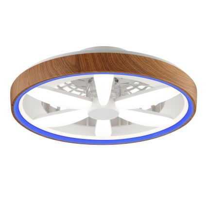 Brilliant - LED RGBW Dimmelhető mennyezeti ventilátor GAIANO LED/24W/230V 2700-6500K átm. 48 cm barna + távirányítás