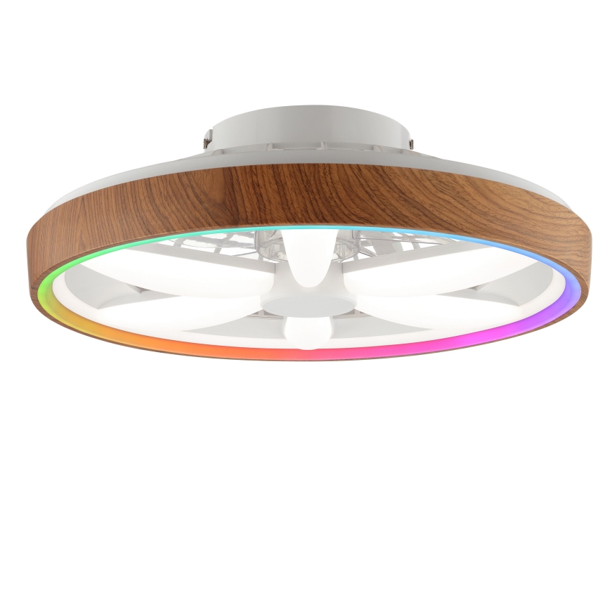 Brilliant - LED RGBW Dimmelhető mennyezeti ventilátor GAIANO LED/24W/230V 2700-6500K átm. 48 cm barna + távirányítás