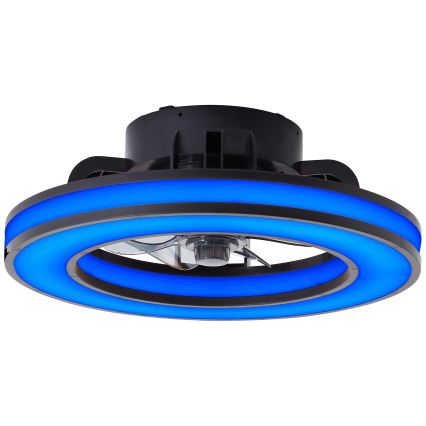 Brilliant - LED RGBW Dimmelhető mennyezeti ventilátor MONDELLO LED/26W/230V 2700-6500K átm. 41 cm fekete + távirányítás