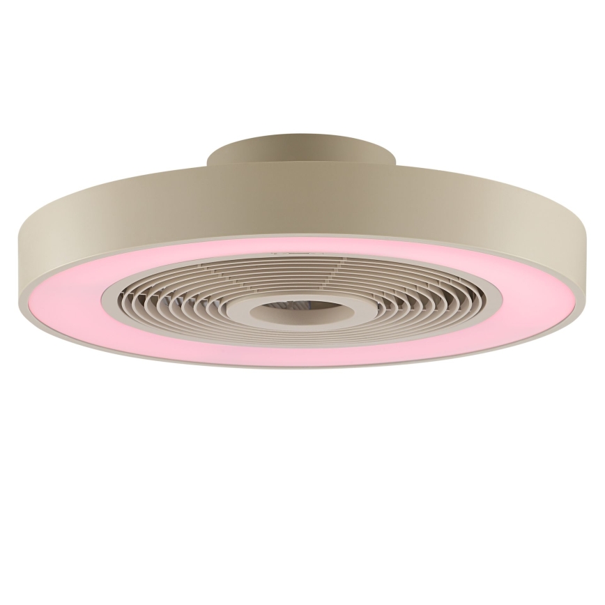 Brilliant - LED RGBW fényerőszabályozható mennyezeti lámpa ventilátorral CATANIA LED/37W/230V 2700-6500K átm. 48,6 cm bézs + távirányító