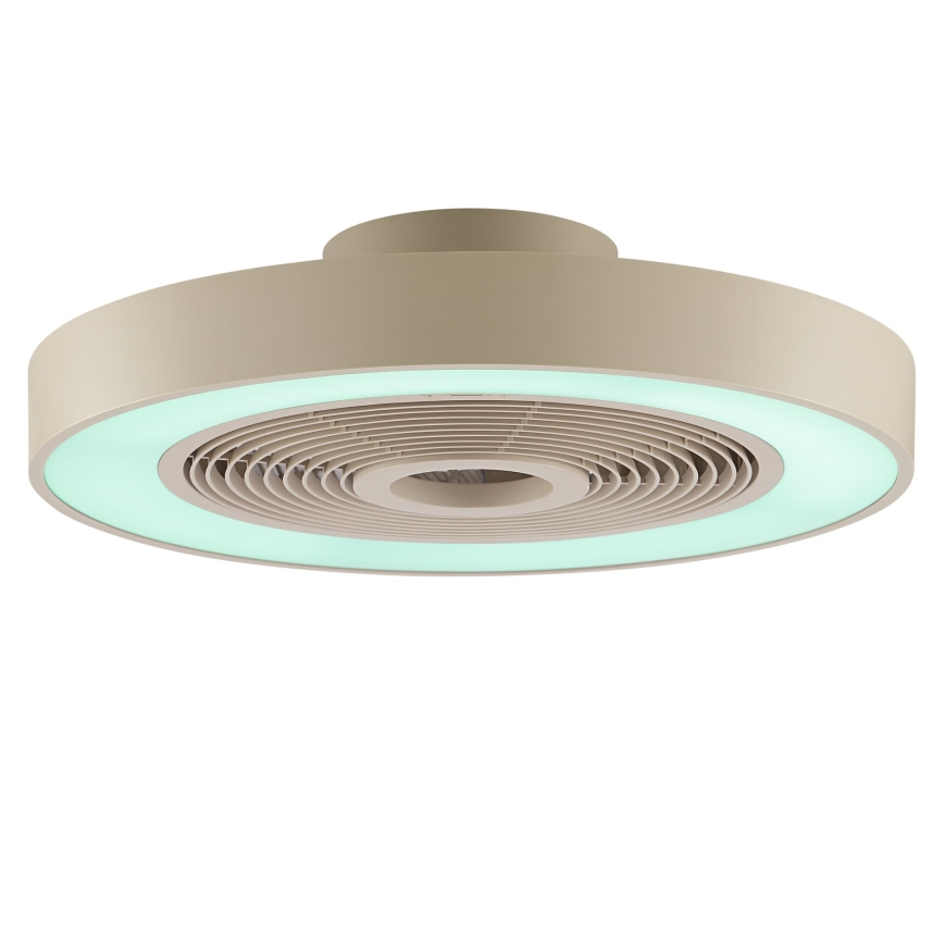 Brilliant - LED RGBW fényerőszabályozható mennyezeti lámpa ventilátorral CATANIA LED/37W/230V 2700-6500K átm. 48,6 cm bézs + távirányító
