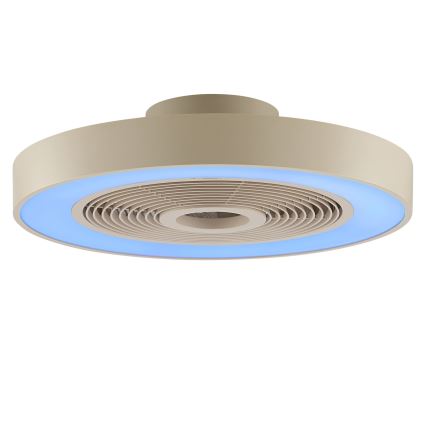Brilliant - LED RGBW fényerőszabályozható mennyezeti lámpa ventilátorral CATANIA LED/37W/230V 2700-6500K átm. 48,6 cm bézs + távirányító