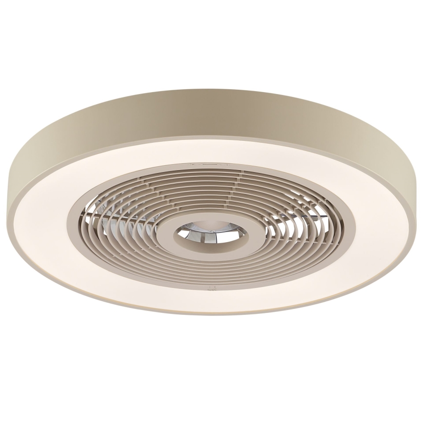 Brilliant - LED RGBW fényerőszabályozható mennyezeti lámpa ventilátorral CATANIA LED/37W/230V 2700-6500K átm. 48,6 cm bézs + távirányító