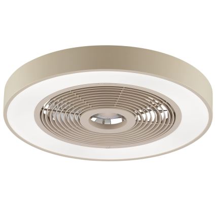 Brilliant - LED RGBW fényerőszabályozható mennyezeti lámpa ventilátorral CATANIA LED/37W/230V 2700-6500K átm. 48,6 cm bézs + távirányító