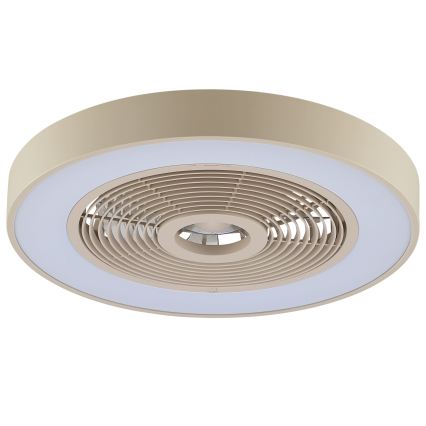 Brilliant - LED RGBW fényerőszabályozható mennyezeti lámpa ventilátorral CATANIA LED/37W/230V 2700-6500K átm. 48,6 cm bézs + távirányító