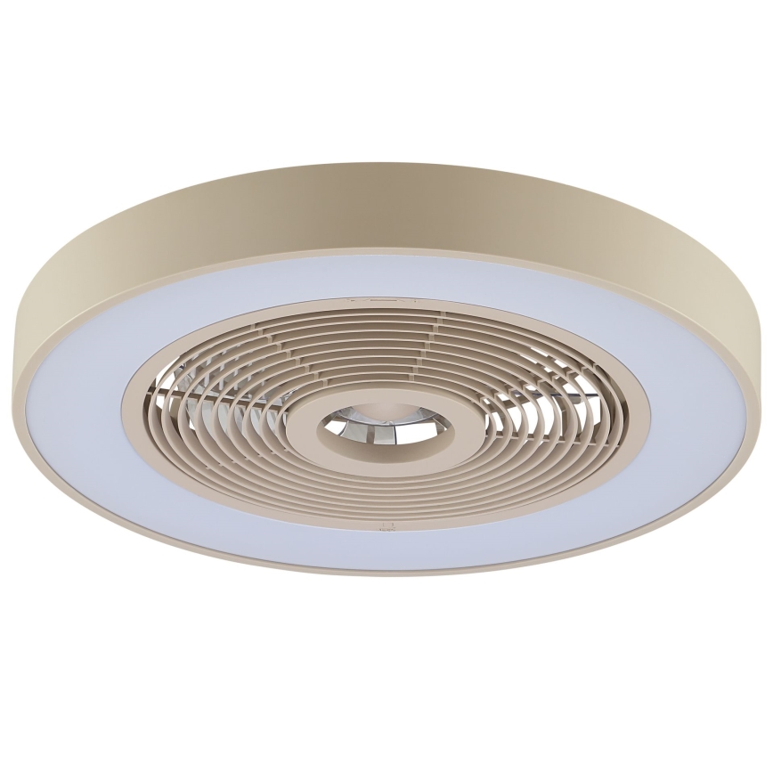 Brilliant - LED RGBW fényerőszabályozható mennyezeti lámpa ventilátorral CATANIA LED/37W/230V 2700-6500K átm. 48,6 cm bézs + távirányító