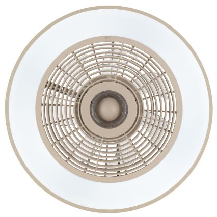 Brilliant - LED RGBW fényerőszabályozható mennyezeti lámpa ventilátorral CATANIA LED/37W/230V 2700-6500K átm. 48,6 cm bézs + távirányító